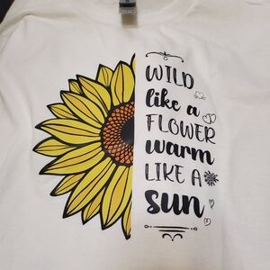 White Sunflower Graphic Tee